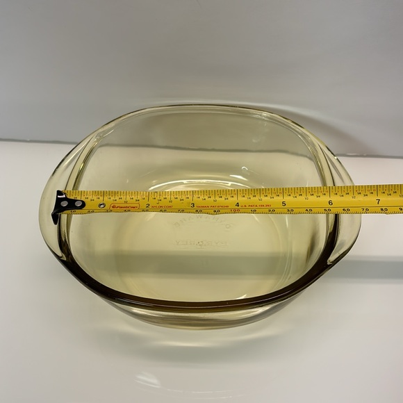 Vintage Pyr-O-Rey Dynaware Amber Yellow Glass Individual Casserole Baking Dish - Picture 2 of 6